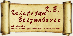 Kristijan Bliznaković vizit kartica